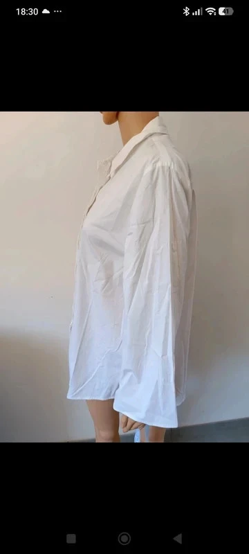 Witte Mind Matter blouse voor dames M/L 100% katoen - Oversized pasvorm - TBE – photo 11